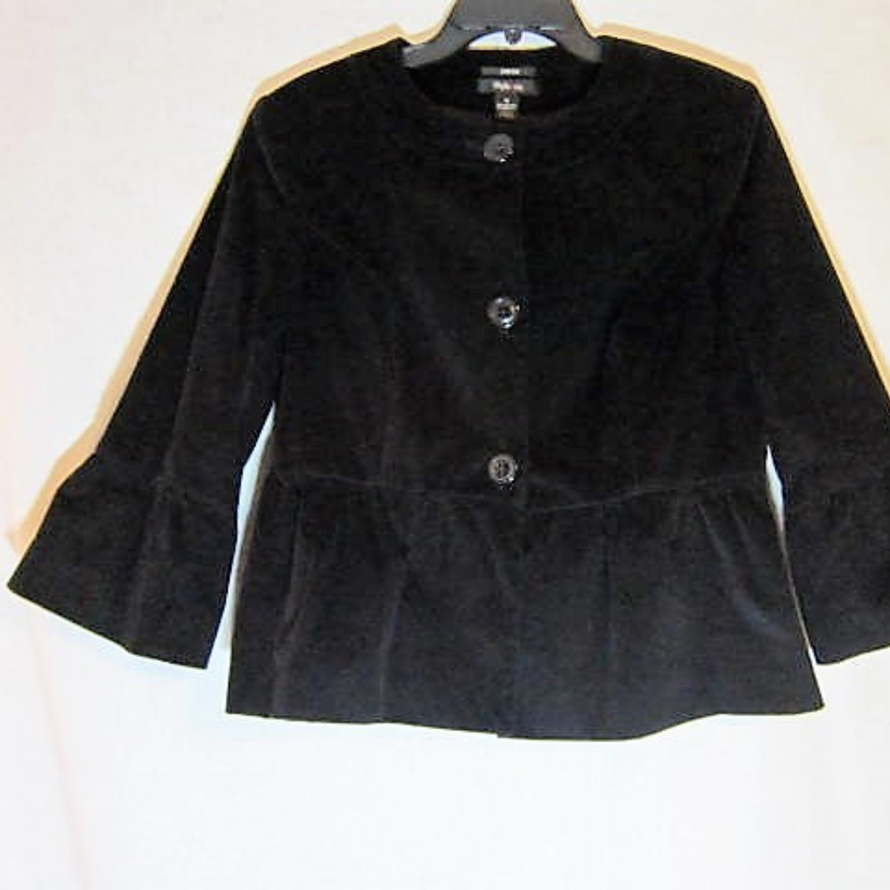 Style & Co. Black Velveteen Jacket